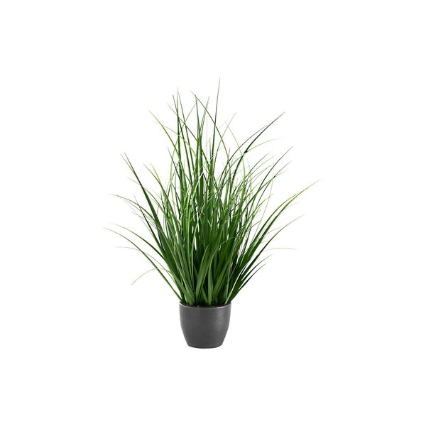 Gray Green 23-Inch Grass Indoor Table Potted Real Touch Green Grass Artificial Plant, image 1